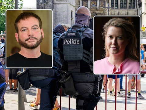 Festivalorganisator Geert van Praet en burgemeester Els van Doesburg (N-VA) verzekeren een veilige Antwerp Pride.