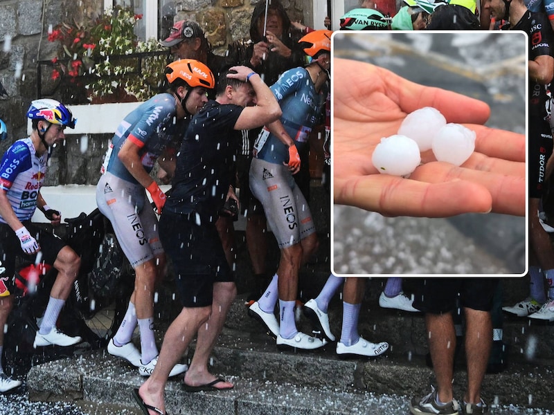 “De hagelstenen werden steeds groter en deden steeds meer pijn”: hoe het Vuelta-peloton plots in een apocalyps terechtkwam