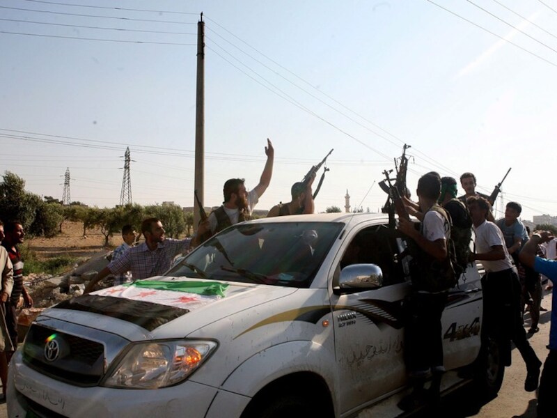 Syrische rebbelen in Aleppo.