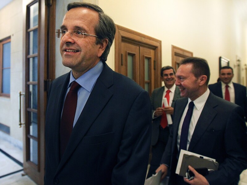 De Griekse premier Antonis Samaras.