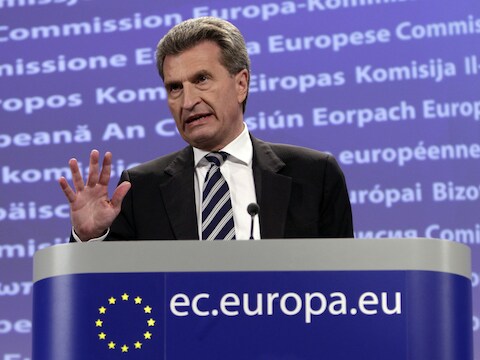 Eurocommissaris voor Energie Günther Oettinger.