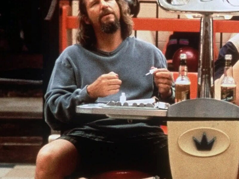 Jeff Bridges als 'The Dude' in 'The Big Lebowski'.