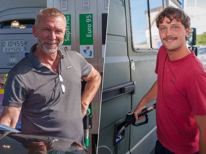 Guy (links) en Jonas (rechts) gooien hun gewoontes om nu de dieselprijs over de historische grens van 2,5 euro per liter springt.
