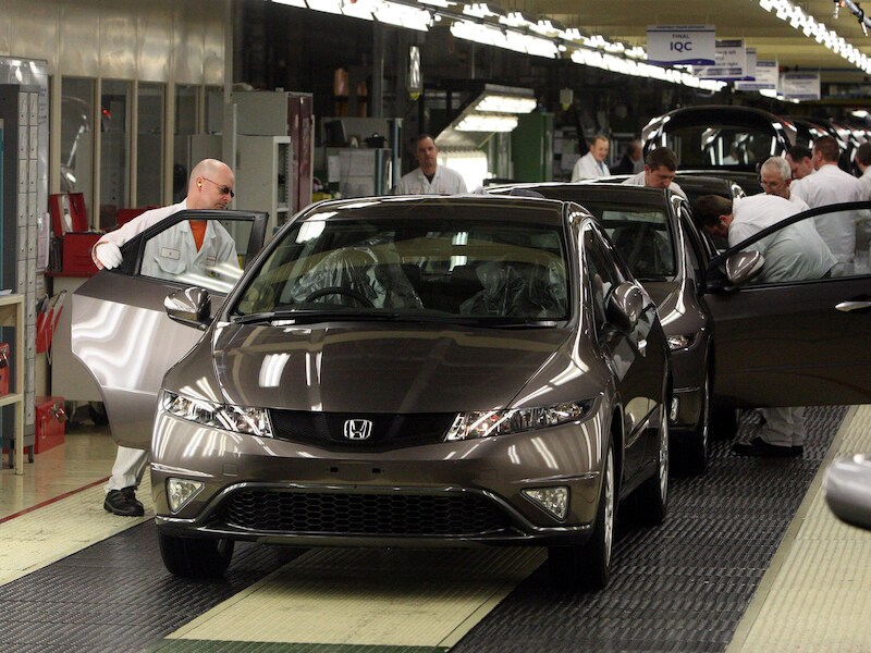 Een beeld van de Honda-vestiging in Swindon, waar 800 jobs verdwijnen.