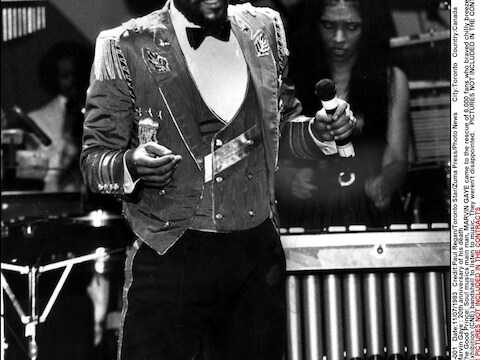 Marvin Gaye (1939-1984), foto uit 1983.
