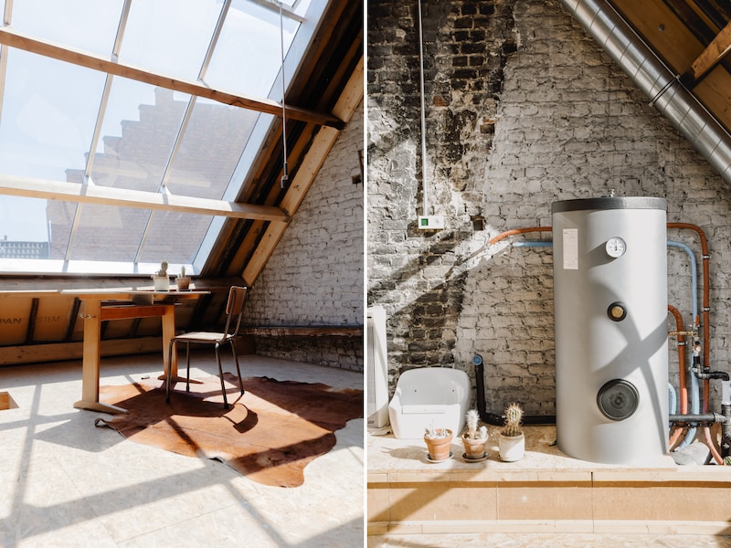 Van den Broecke instaló un sistema de ventilación mecánica D, que aprovecha el calor del aire del jardín de invierno.