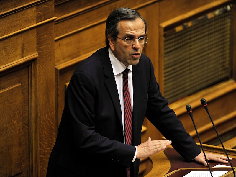 Oppositieleider Antonis Samaras.