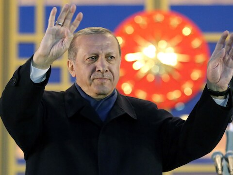 President Recep Tayyip Erdogan gisteren.