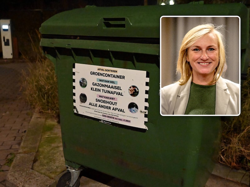 De openbare groencontainers zullen verdwijnen. , Inzet: Gemeenteraadslid Liesbeth Verhaeghe 