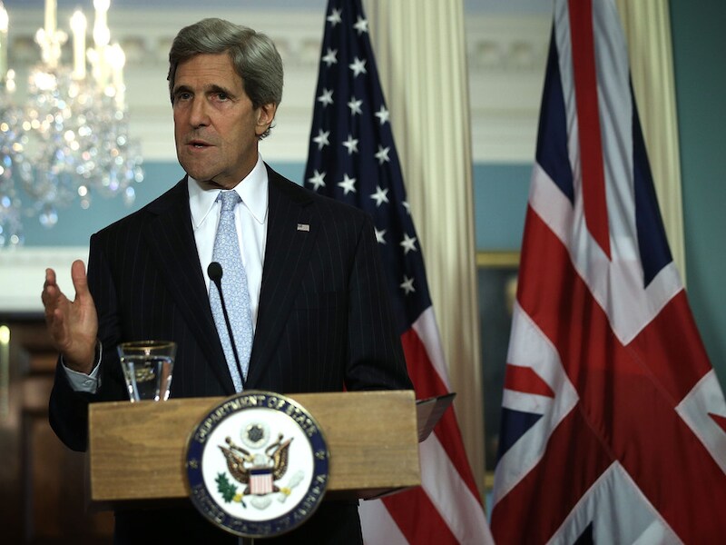 De Amerikaanse minister van Buitenlandse Zaken John Kerry.