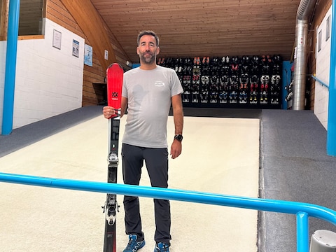 Koen Verhelst op de rolskibaan van ISC Ski