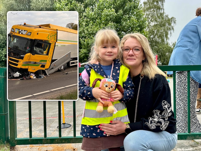 Anderhalf jaar na crash met vrachtwagen gaat ook Elisa (4) terug naar school: “Nu kan ze eindelijk weer met haar vriendjes buitenspelen”