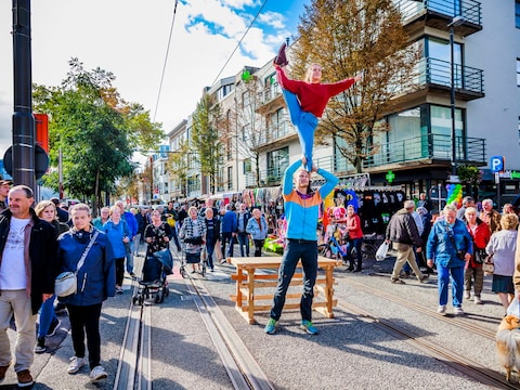 Jaarmarkt in Hoboken tijdens de maand september.