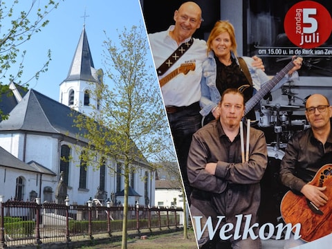 Zeveneken zeven eiken kerk / Flyer optreden The Shepherds in Zeveneken
