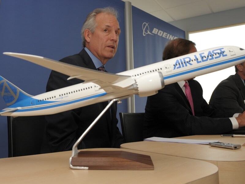 CEO van Boeing Jim Mcnerney tijdens de luchtvaartbeurs in Le Bourget.
