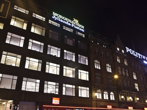 Het kantoor van Jyllands-Posten in de Deense hoofdstad Kopenhagen.