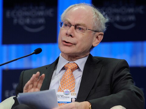 Voorzitter van de Europese Raad Herman Van Rompuy.