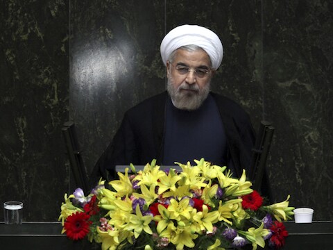 De Iraanse president Hasan Rouhani.