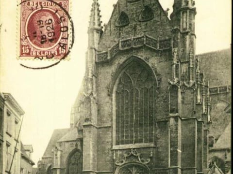 Postkaart met postzegel, Sint-Martinuskerk in 1926.
