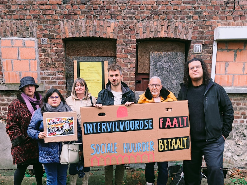 PVDA Vilvoorde voert actie tegen bestuur Intervilvoordse / Sander Vandecapelle tweede van rechts