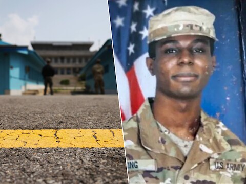 De zwaarbeveiligde wapenstilstandslijn / De Amerikaanse militair Travis King. 
