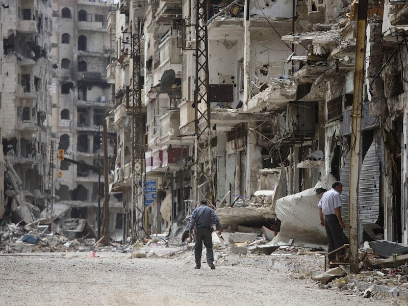 Homs, begin juni 2014.