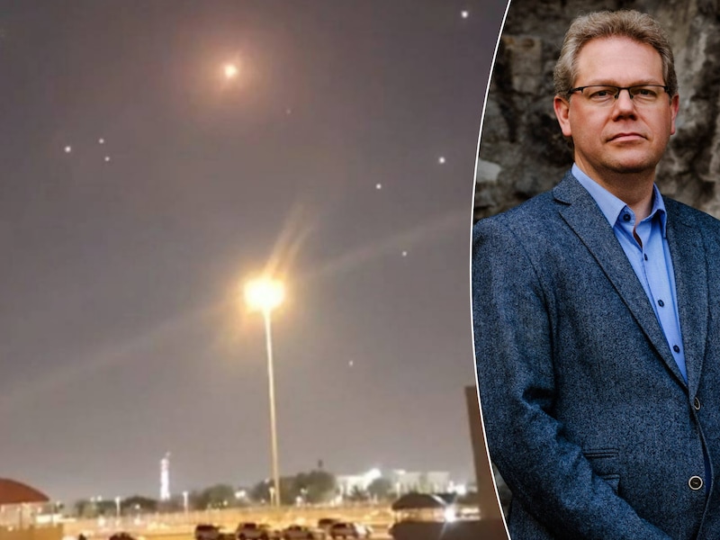 Een Iraanse raket onderschept in het Qatarese luchtruim. Rechts: professor David Criekemans.