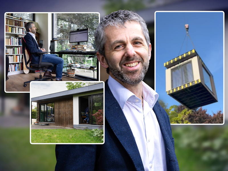 Sébastien plaatste tuinkantoor van 95.000 euro om te kunnen telewerken: “Nog dezelfde dag kon ik er werken”