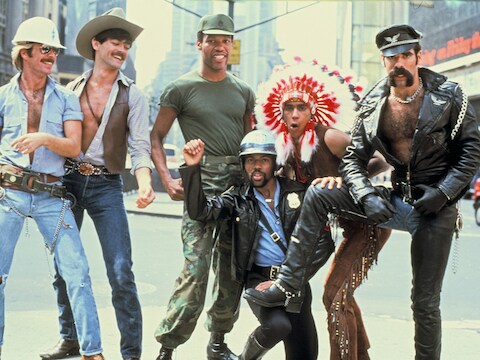The Village People in 1979: David Hodo, Randy Jones, Alex Briley, Ray Simpson, Felipe Rose en Glenn Hughes (van links naar rechts).