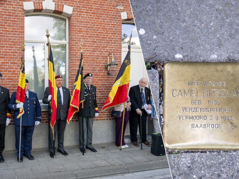 Struikelsteen voor Camiel Bieseman aan woning waar hij vroeger woonde