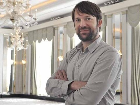 Chef-kok René Redzepi in de Ballroom van hotel Claridge's.