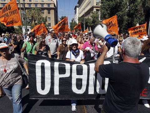 Archiefbeeld: algemene staking in Athene op 18 september.