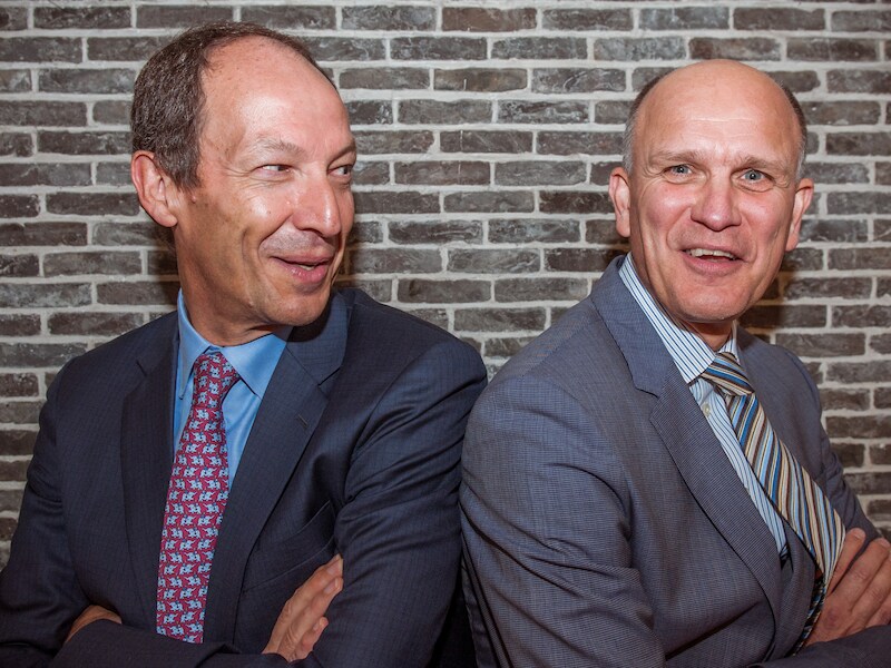 Luc Missorten (Corelio) en Marc Vangeel (Concentra).