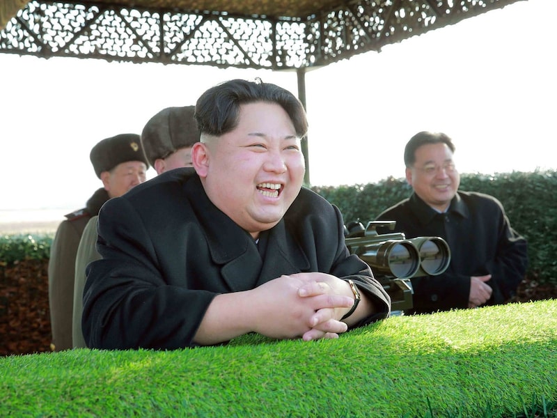 De Noord-Koreaanse leider Kim Jong-un op een foto die het staatspersbureau eerder deze week verspreidde.