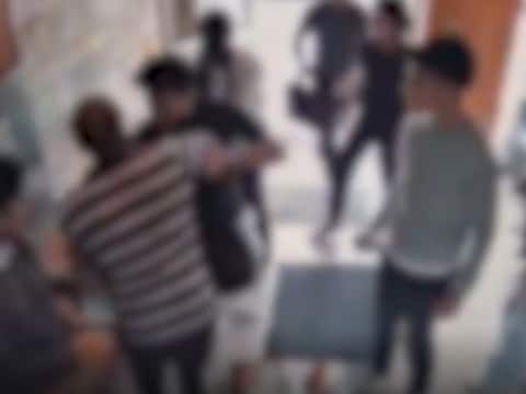 Het kwam tot een confrontatie in de inkomhal van een flatgebouw in Vilvoorde.