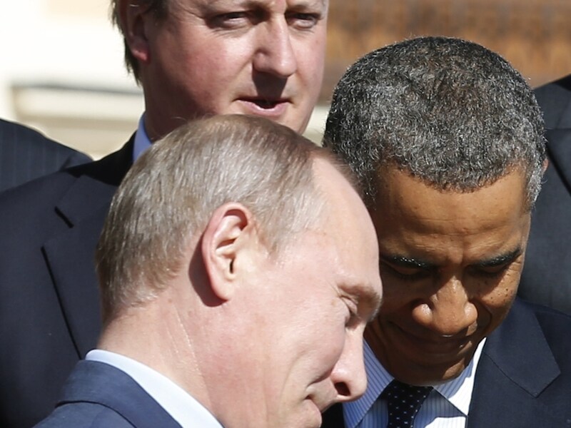 Obama en Poetin op de G20-top.