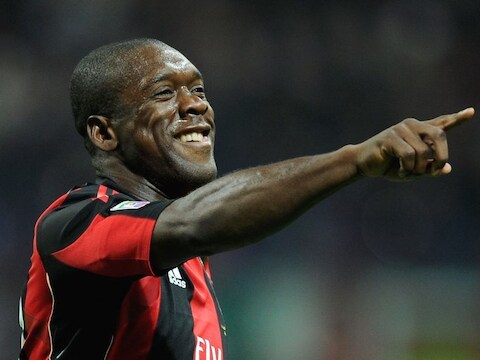 2011: Clarence Seedorf als voetballer van AC Milan.