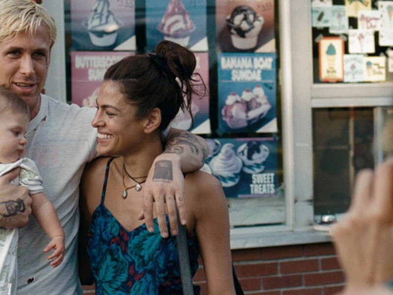 Ryan Gosling met zijn vriendin Eva Mendes in hun nieuwste film 'The Place Beyond The Pines'