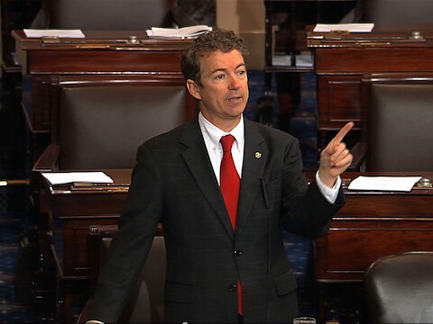 Rand Paul voerde een stevig nummertje op.