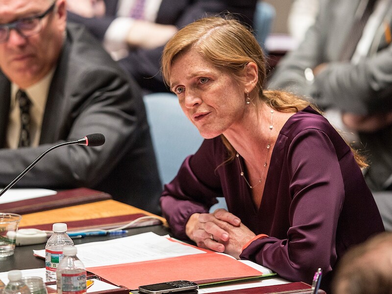 De Amerikaanse ambassadrice bij de VS, Samantha Power.