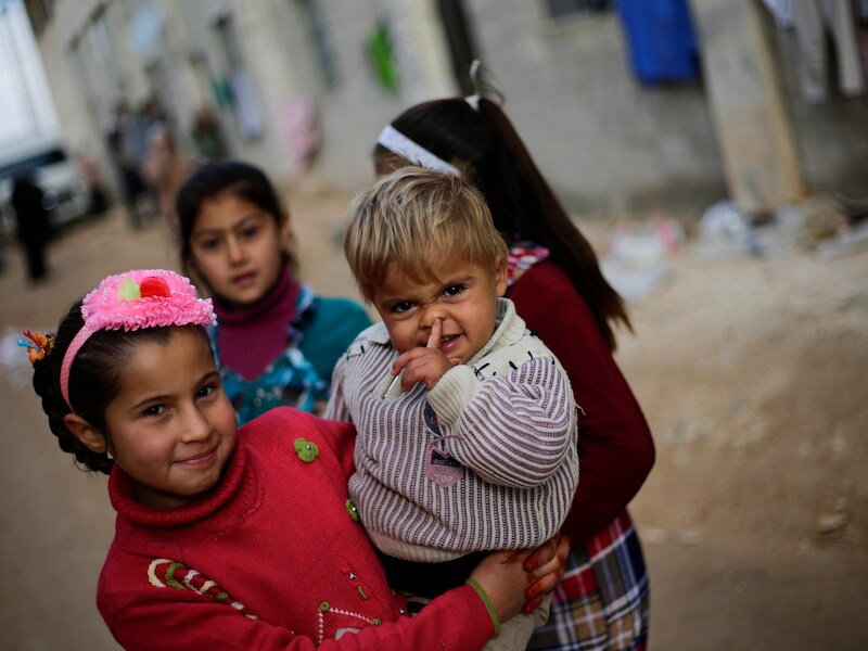 Syrische kinderein in het oosten van Aleppo.