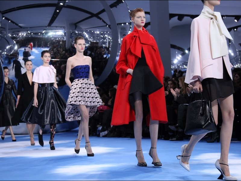 Op de catwalk bij Christian Dior.