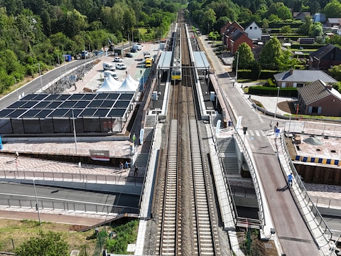 Luchtbeeld station Wezemaal
