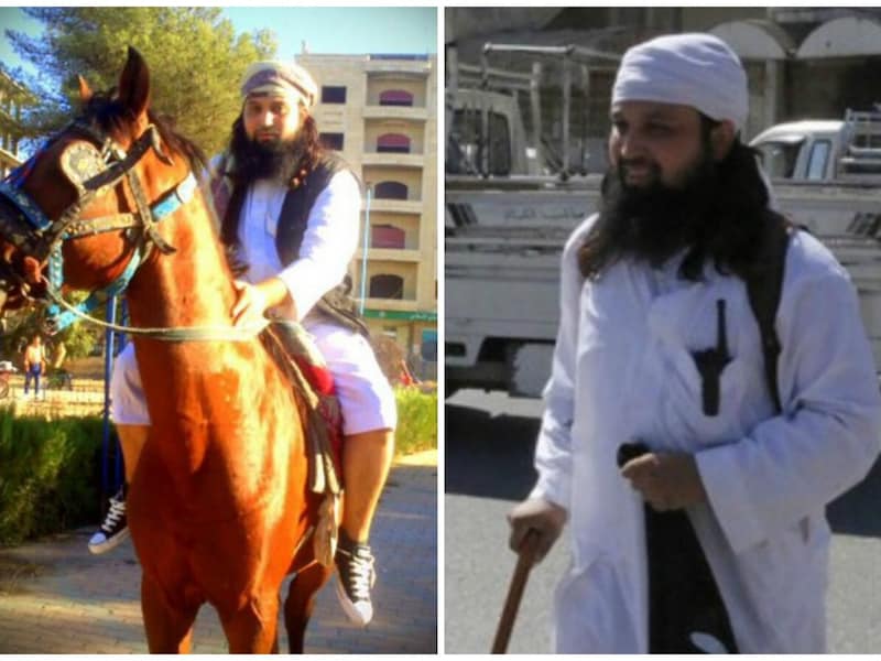 Hicham Chaib alias Abu Haniefa in het Syrische Raqqa, de hoofdstad van het IS-kalifaat.