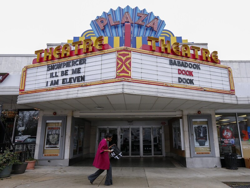 Het Plaza Theatre in Atlanta waar 'The Interview' te zien zal zijn.