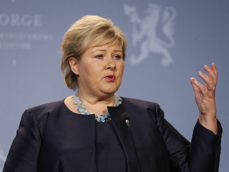 De nieuwe Noorse premier Erna Solberg.