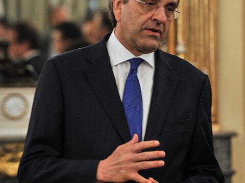 De nieuwe Griekse premier, Antonis Samaras