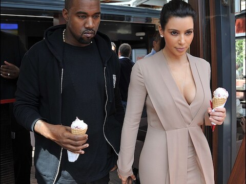 Kanye West en Kim Kardashian.