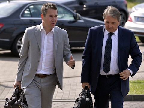 Vincent Mannaert namens Club Brugge en Herman Van Holsbeeck namens Anderlechten konden niet ontbreken