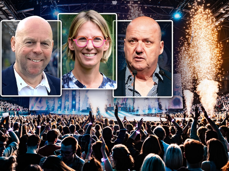 Kurt De Loor (Rock Zottegem), Debby Wilmsen (Tomorrowland) en Jan Van Esbroeck (AFAS Dome).